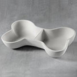 Ceramic Bisque Dog Bone Pet Dish